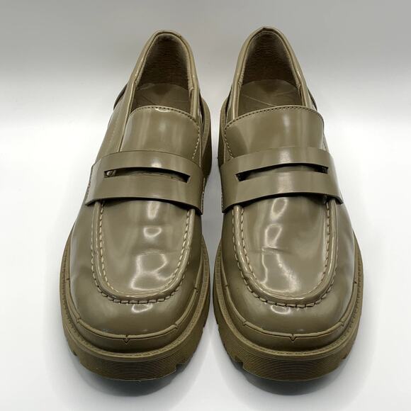 Zara Olive Green Loafers - Picture 3 of 15